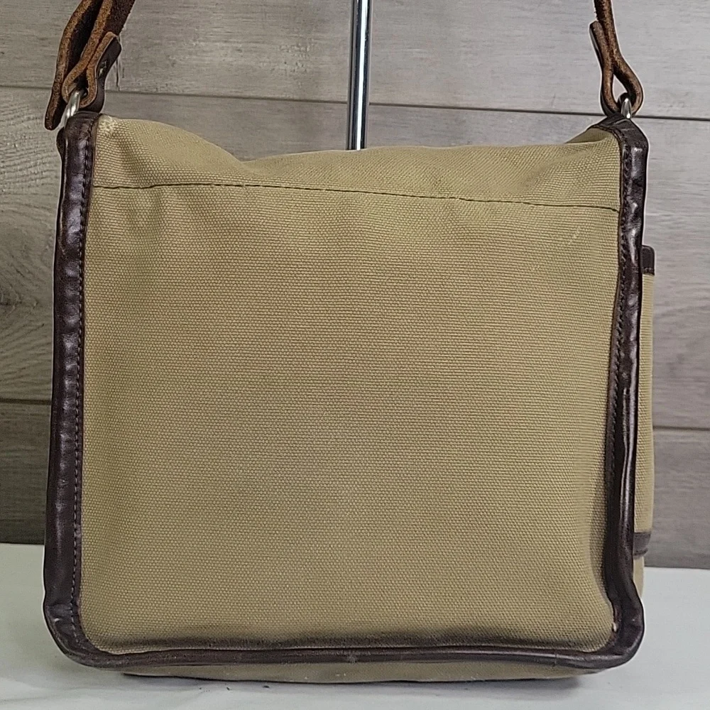Men's Duluth Pack Tan and Brown Canvas Leather Crossbody Bag